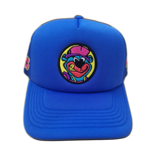 Blue Bearly Trying Trucker Hat