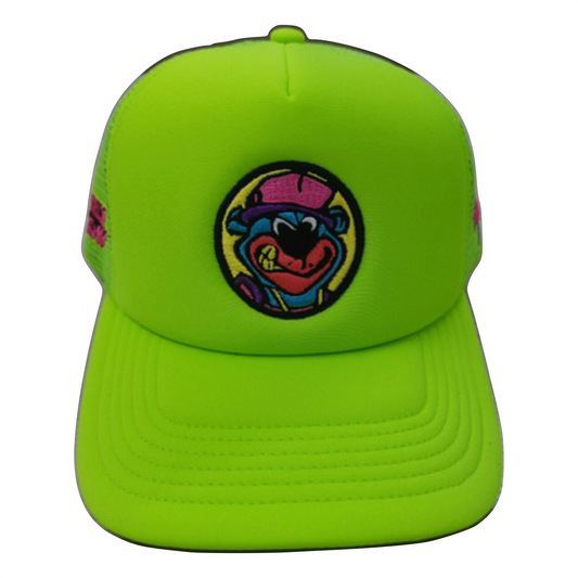 Safety Green Bearly Trying Trucker Hat